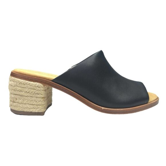 Soludos Black Leather Capri Mule Shoes - Size 8 - Picture 1 of 11